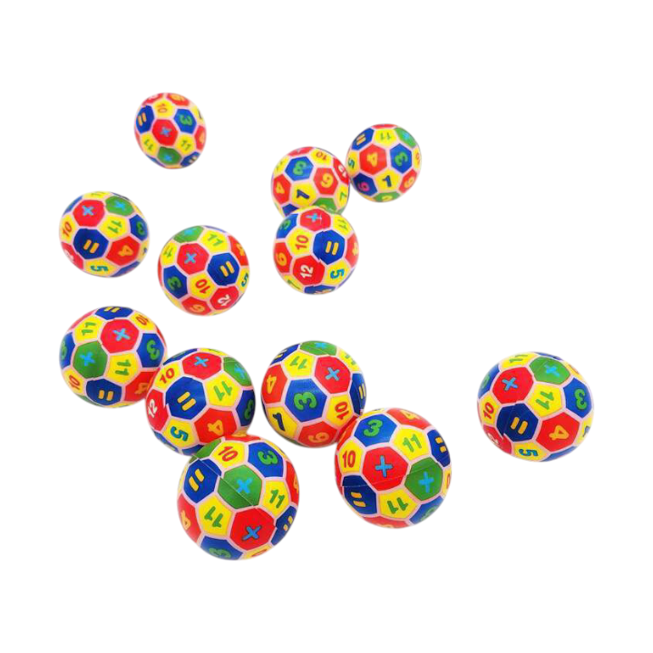 PELOTAS DE ESPUMA CON NUMEROS