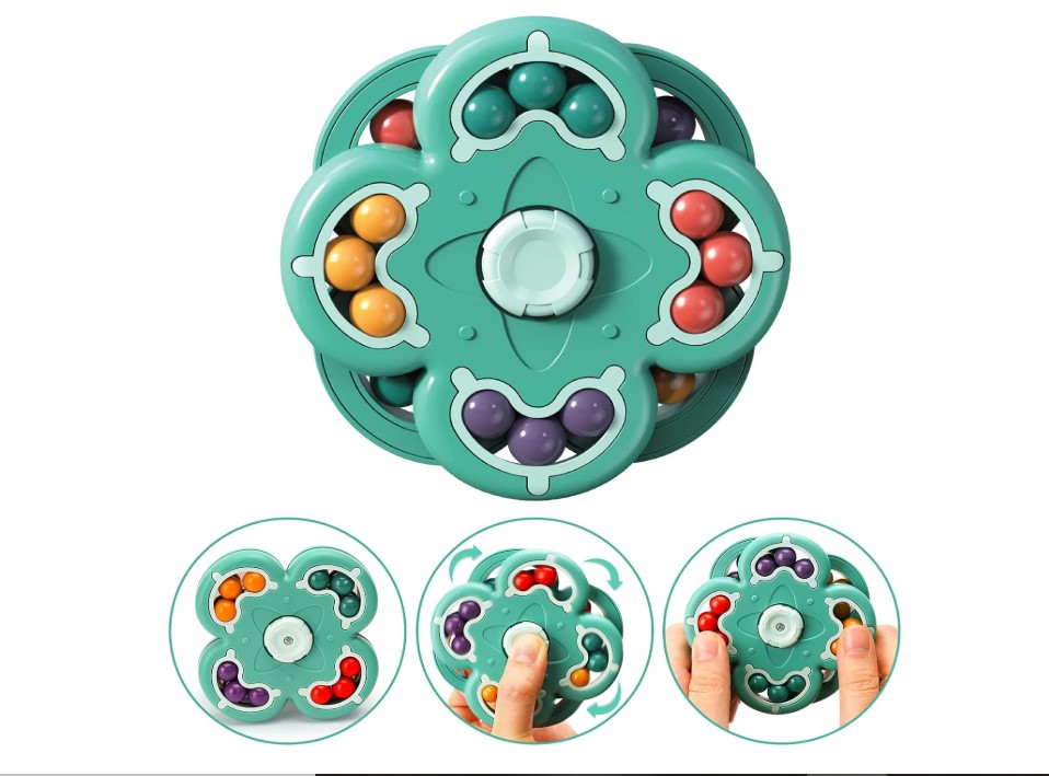 JUGUETES GIRATORIOS DE DOBLE CARA VERDE