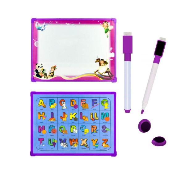 PIZARRA MAGNÉTICA MORADA CON ALFABETO