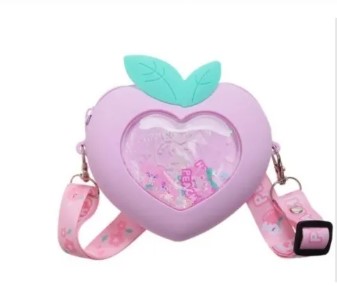 CARTERA DE CORAZÓN ROSADO