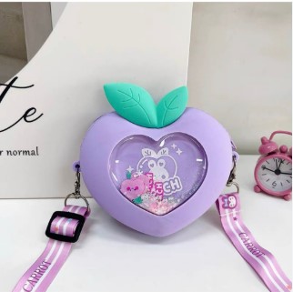 CARTERA DE CORAZÓN MORADO