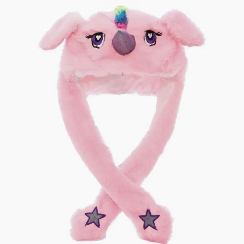 GORRO DE UNICORNIO ROSADO CON LUCES