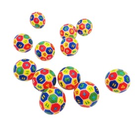 PELOTAS DE ESPUMA CON NUMEROS